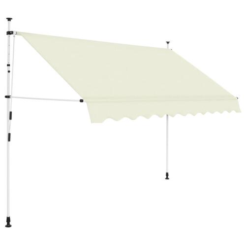 Foldemarkise med manuel betjening 250 cm cremefarvet