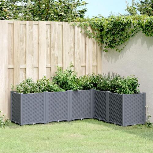 Plantekasse 160x120x53 cm PP grå