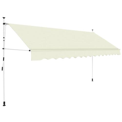 Foldemarkise med manuel betjening 350 cm cremefarvet