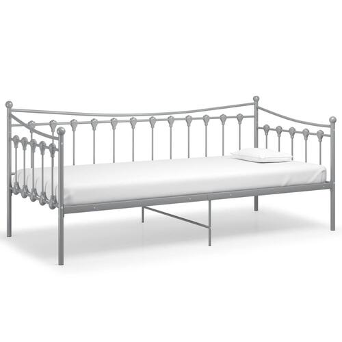 Sengestel til udtræksseng 90x200 cm metal grå