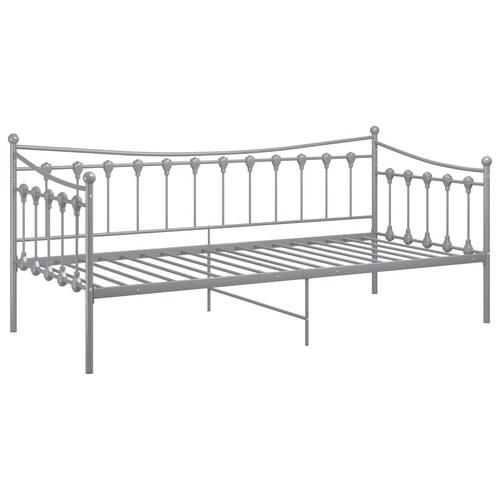 Sengestel til udtræksseng 90x200 cm metal grå