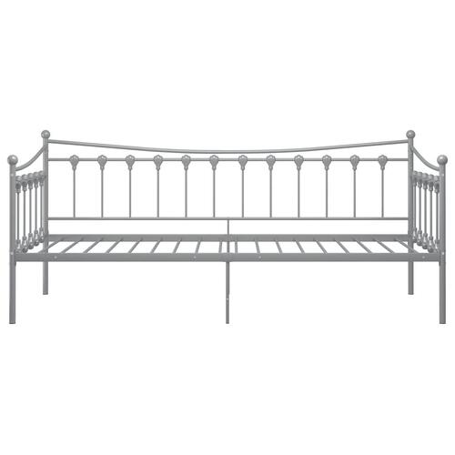 Sengestel til udtræksseng 90x200 cm metal grå