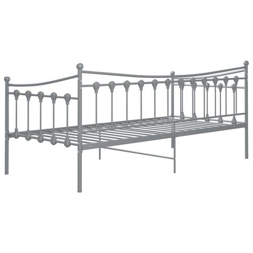 Sengestel til udtræksseng 90x200 cm metal grå