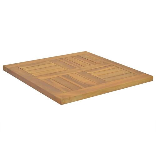 Firkantet bordplade 50x50x2,5 cm massivt teaktræ
