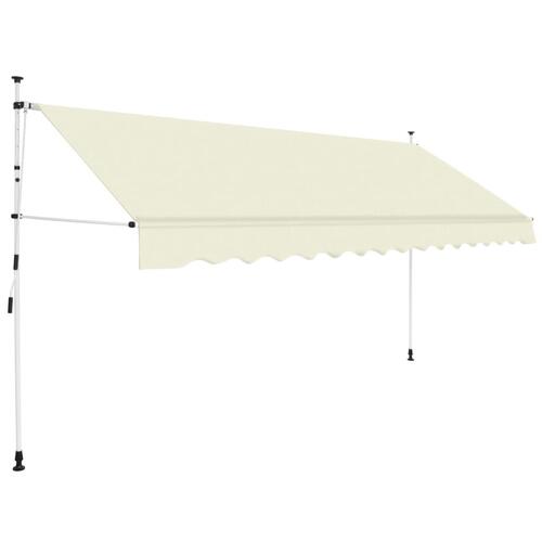 Foldemarkise med manuel betjening 400 cm cremefarvet