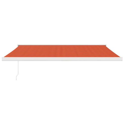 Foldemarkise 4,5x3 m stof og aluminium orange og brun