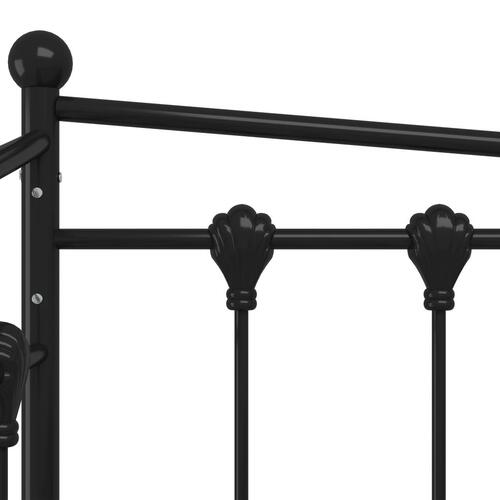 Sengestel til udtræksseng 90x200 cm metal sort