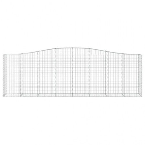 Buede gabionkurve - 8 stk. 400×50×120/140 cm i galvaniseret jern