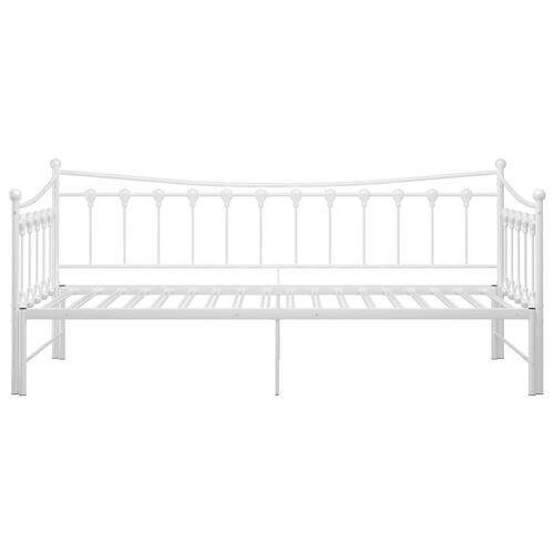 Sengestel til udtræksseng 90x200 cm metal hvid
