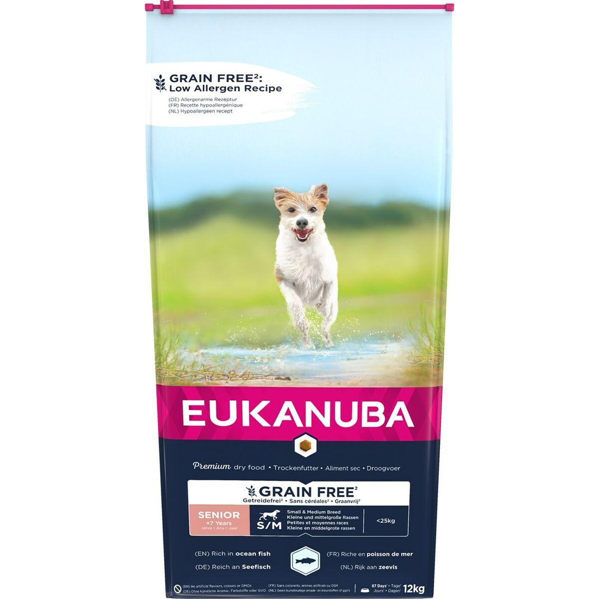 Foder Eukanuba Grain Free Senior small/medium breed Ældre Fisk 12 kg