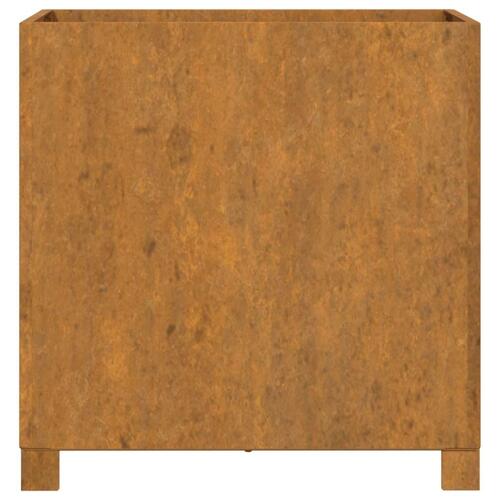 Plantekasse med ben 49x47x50 cm cortenstål rustfarvet