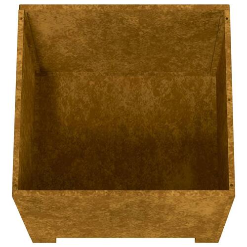Plantekasse med ben 49x47x50 cm cortenstål rustfarvet