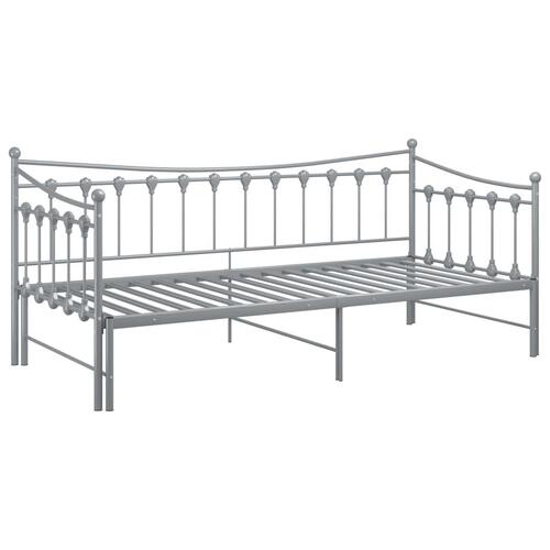 Sengestel til udtræksseng 90x200 cm metal grå