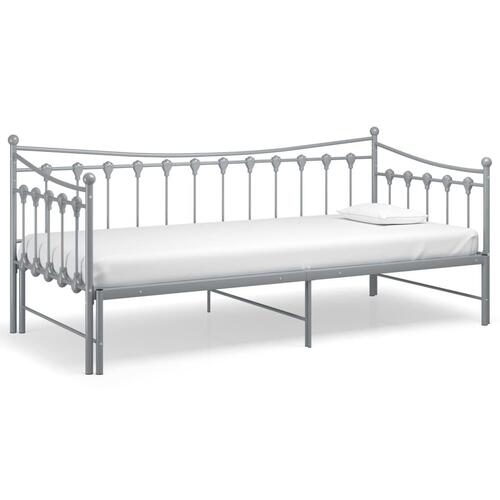 Sengestel til udtræksseng 90x200 cm metal grå