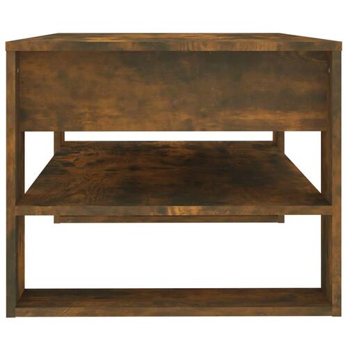 Sofabord 102x55x45 cm konstrueret træ røget egetræsfarve
