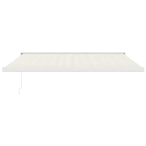 Foldemarkise 4x3 m stof og aluminium cremefarvet