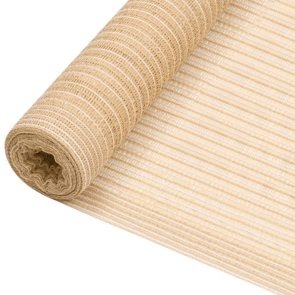Afskærmningsnet 1,8 × 10 m - HDPE 195 g/m², beige