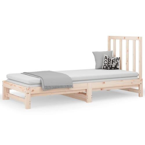 Daybed med udtræk 2x(90x200) cm massivt fyrretræ