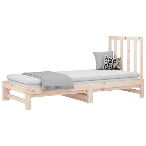 Daybed med udtræk 2x(90x200) cm massivt fyrretræ