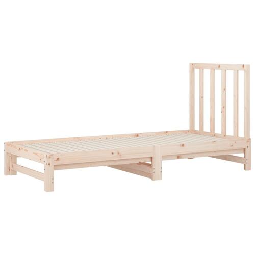 Daybed med udtræk 2x(90x200) cm massivt fyrretræ