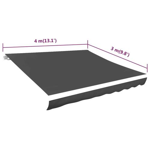 Markisedug 400x300 cm antracitgrå
