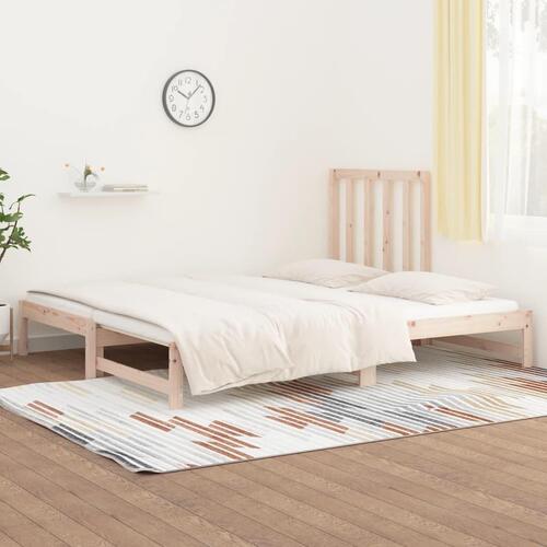 Daybed med udtræk 2x(90x200) cm massivt fyrretræ