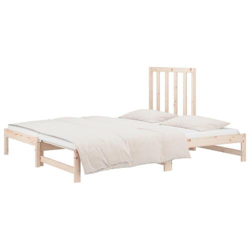 Daybed med udtræk 2x(90x200) cm massivt fyrretræ