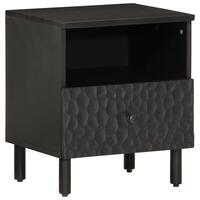Sengebord 40x33x46 cm massivt mangotræ sort