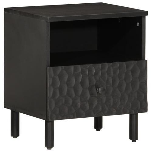 Sengebord 40x33x46 cm massivt mangotræ sort
