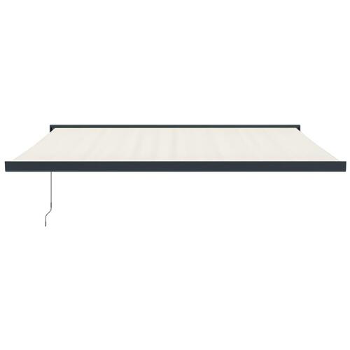 Foldemarkise 4x3 m stof og aluminium cremefarvet