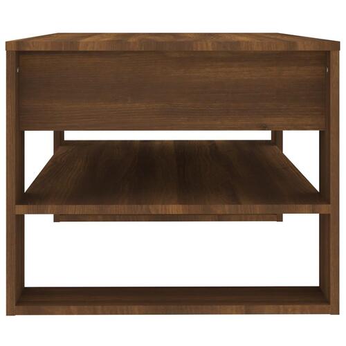 Sofabord 102x55x45 cm konstrueret træ brun egetræsfarve