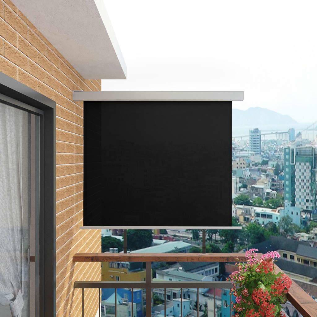 Sidemarkise til altan multifunktionel 150x200 cm sort