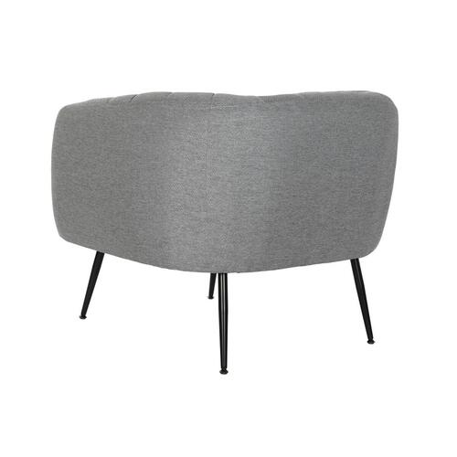 Lænestol Sort Grå Skum Træ Metal 81 x 75 x 73 cm