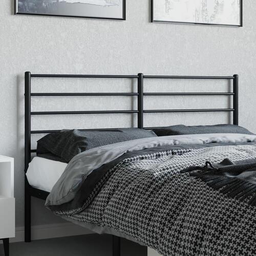Sengegavl 120 cm metal sort