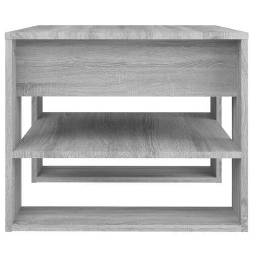 Sofabord 55,5x55x45 cm konstrueret træ grå sonoma-eg