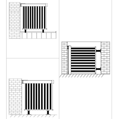 Sidemarkise til altan multifunktionel 150x200 cm cremefarvet