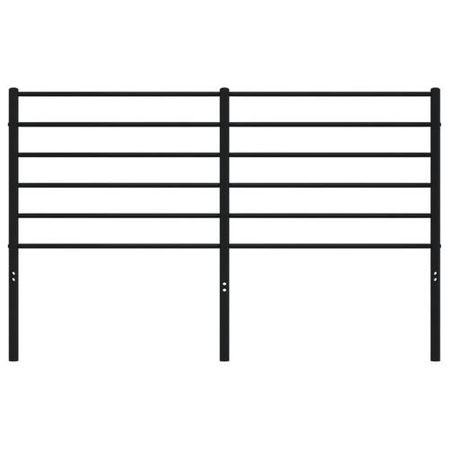 Sengegavl 160 cm metal sort