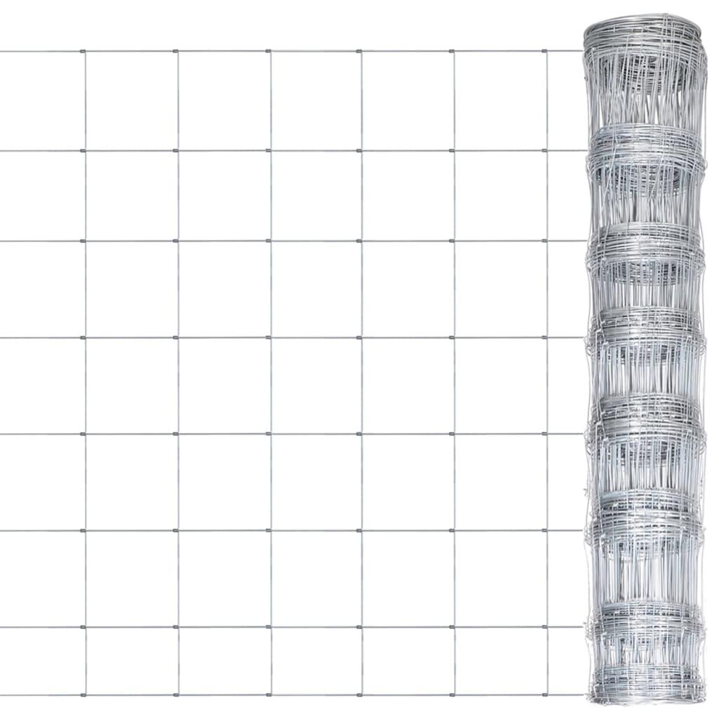 Havehegn 50x1 m galvaniseret stål sølvfarvet