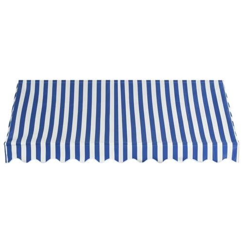 Bistromarkise 250 x 120 cm blå og hvid