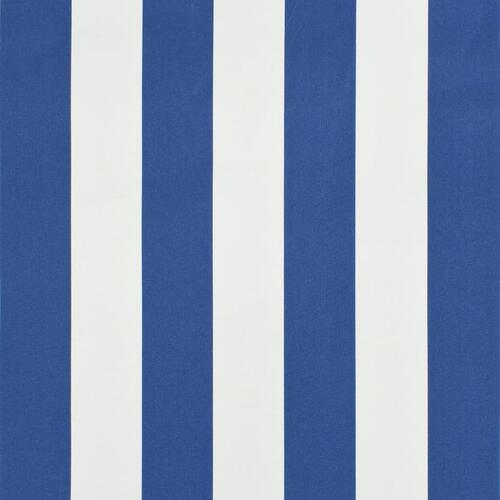 Bistromarkise 250 x 120 cm blå og hvid