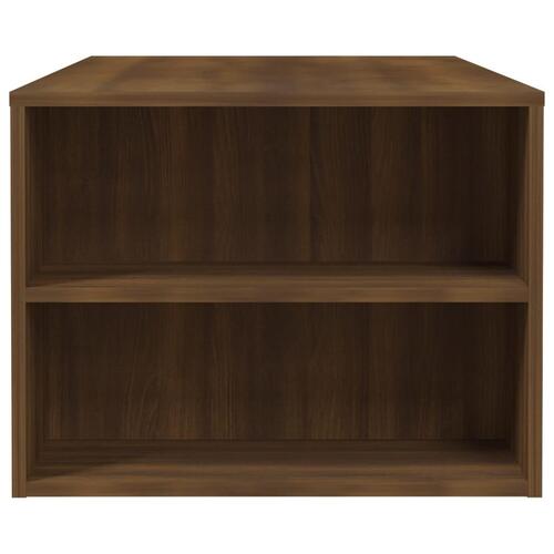 Sofabord 102x55x42 cm konstrueret træ brun egetræsfarve