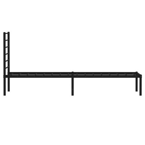 Sengeramme med sengegavl 100x200 cm metal sort