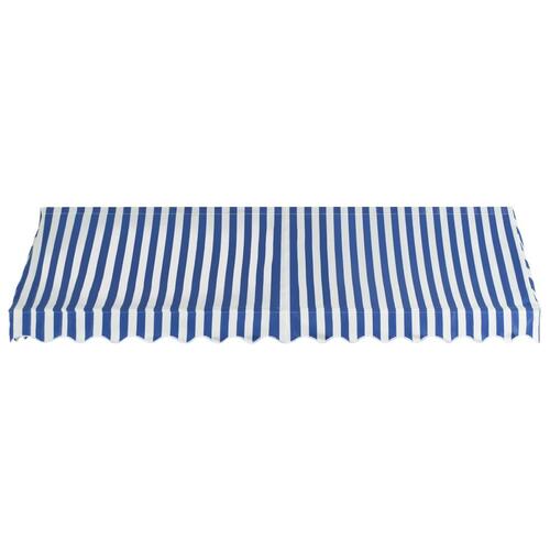 Bistromarkise 350 x 120 cm blå og hvid