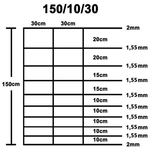 Havehegn 50x1,5 m galvaniseret stål sølvfarvet
