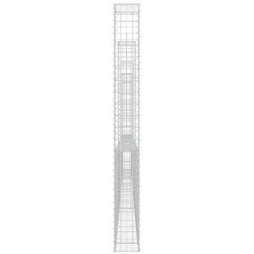 Gabionkurv med 5 stolper 500x20x200 cm U-facon jern