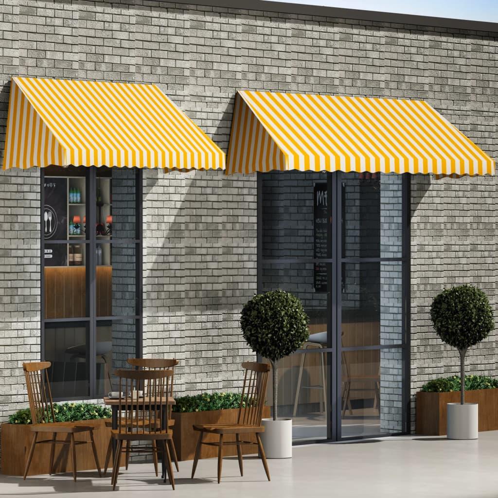 Bistromarkise 300 x 120 cm orange og hvid