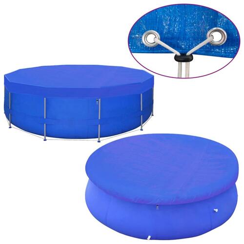 Poolovertræk 2 stk. 540 cm 90 g/m² PE rundt
