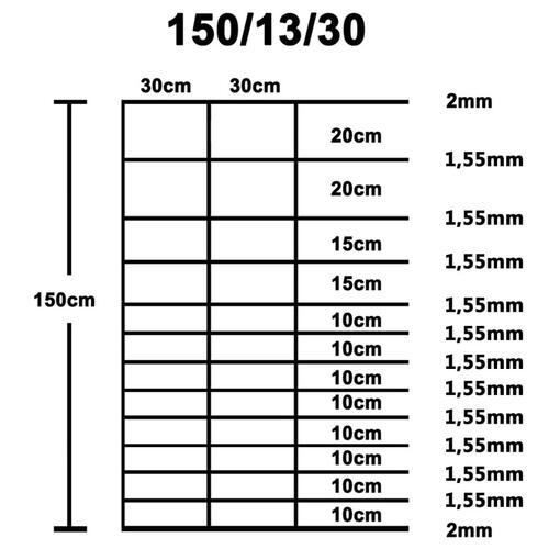 Havehegn 50x1,5 m galvaniseret stål sølvfarvet