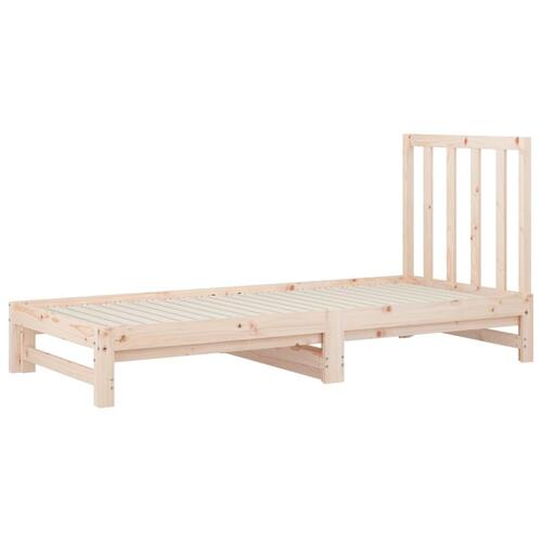 Daybed med udtræk 2x(90x190) cm massivt fyrretræ