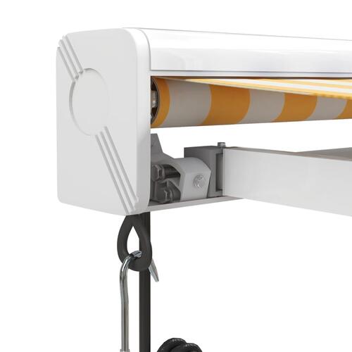 Foldemarkise 3x2,5 m stof og aluminium gul og hvid